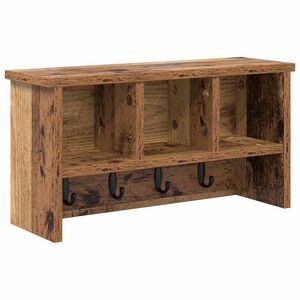 vidaXL Ve&scaron;iak na stenu N&aacute;stenn&aacute; mont&aacute;ž Star&eacute; drevo 50 x 16 x 26 cm