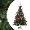 vidaXL Umel&yacute; vianočn&yacute; stromček s vianočn&yacute;mi guľami 120 cm 150 LED