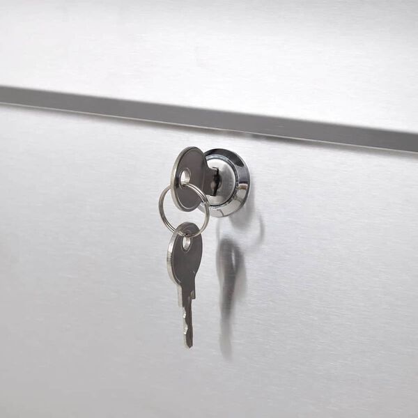 Dvojit&aacute; stojanov&aacute; po&scaron;tov&aacute; schr&aacute;nka z nehrdzavej&uacute;cej ocele