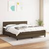vidaXL Boxspring posteľ s matracom tmavohned&aacute; 180x200 cm l&aacute;tka
