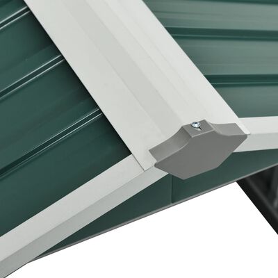 vidaXL Prístrešok na robotickú kosačku 92x97x63 cm oceľový zelený