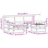 vidaXL Z&aacute;hradn&yacute; lounge set 6 pcs Voskov&aacute; Hned&aacute; Mas&iacute;vna borovica