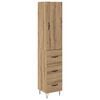 vidaXL Highboard Remeseln&yacute; dub 34,5 x 34 x 90 cm Kompozitn&eacute; drevo