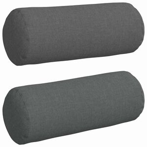 vidaXL Podložkov&eacute; vank&uacute;&scaron;e 2 pcs Tmavo &scaron;ed&aacute; &Oslash; 15 x 40 cm l&aacute;tka