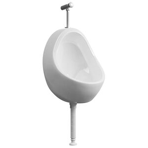 vidaXL Z&aacute;vesn&yacute; piso&aacute;r so splachovac&iacute;m ventilom keramick&yacute; biely