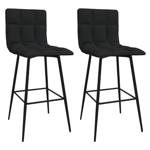 vidaXL Barov&eacute; stoličky 2 ks čierne zamatov&eacute;