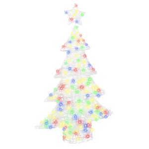 vidaXL Vianočn&yacute; stromček 100 LED Viacfarebn&yacute; 120 cm Akryl