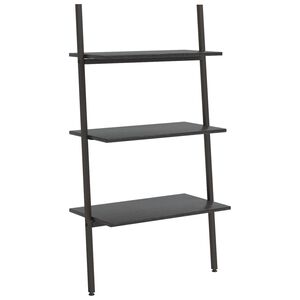 vidaXL Naklonen&yacute; reg&aacute;l s 3 policami, čierny 64x34x116 cm