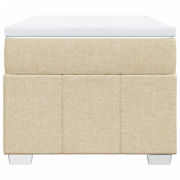 vidaXL Posteľn&yacute; r&aacute;m boxsping s matracom kr&eacute;mov&yacute; 90x200 cm l&aacute;tka