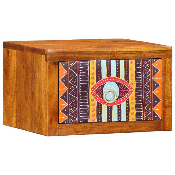 vidaXL Nočný stolík so zásuvkou Hnedá 35 x 30 x 22 cm akáciový masív