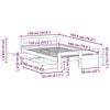 vidaXL Posteľ bez matraca voskovo hned&yacute; 135x190 cm mas&iacute;vna borovica