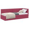 vidaXL Rohov&yacute; r&aacute;m postele V&iacute;no červen&eacute; 80 cm x 200 cm Zamat