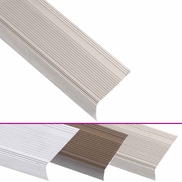 vidaXL Schodov&eacute; li&scaron;ty v tvare L 5 ks hlin&iacute;k 90 cm champagne