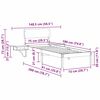 vidaXL Rám postele Biela 75 x 190 cm Masívne borovicové drevo