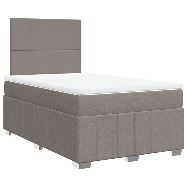 vidaXL Boxspring posteľ s matracom sivohned&aacute; 120x190 cm l&aacute;tka