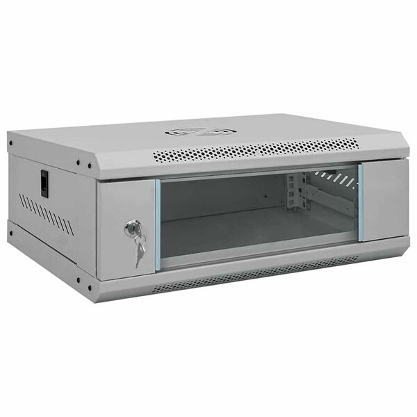 vidaXL Sieťový kabinet s úložiskom Sivá 53 x 45 x 21 cm Oceľ