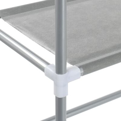vidaXL 2-poschodový úložný regál nad práčku sivý 69x28x143cm železo