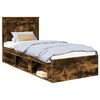 vidaXL R&aacute;m postele Dymov&aacute; dub 75 x 190 cm Mas&iacute;vne borovicov&eacute; drevo