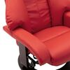 vidaXL Skl&aacute;pacie TV kreslo s podnožkou, červen&eacute;, umel&aacute; koža