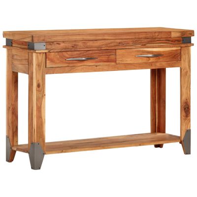 vidaXL Konzolový stolík 110x34x74 cm masívne akáciové drevo