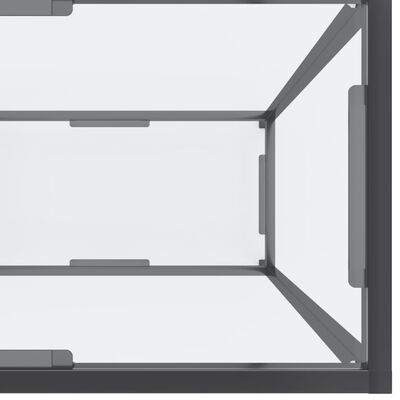 vidaXL Konzolový stolík priehľadný 200x35x75,5 cm tvrdené sklo