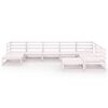 vidaXL 9-dielna z&aacute;hradn&aacute; sedacia s&uacute;prava biela mas&iacute;vne borovicov&eacute; drevo