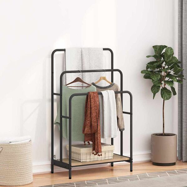 vidaXL Ve&scaron;iak na oblečenie s poličkou Sonoma dub 60 x 30 x 100,5 cm