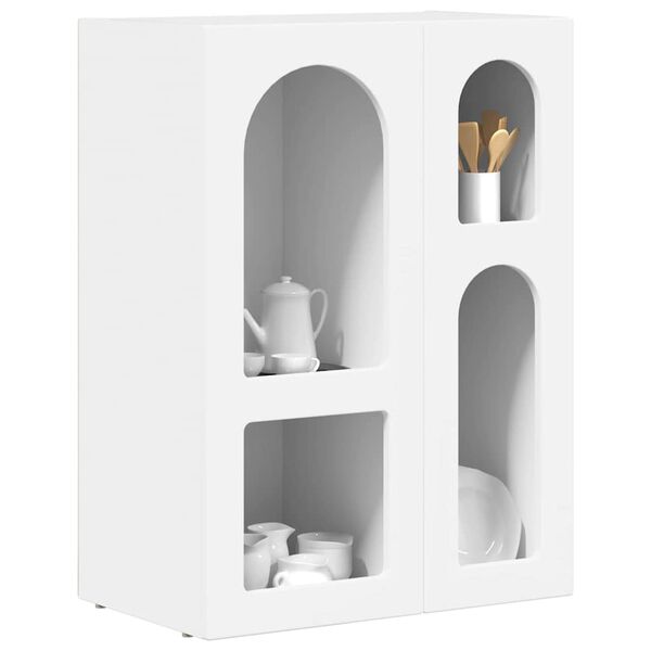 vidaXL Serv&iacute;rovacia skriňa Biela 59 x 35 x 80.5 cm Kompozitn&eacute; drevo