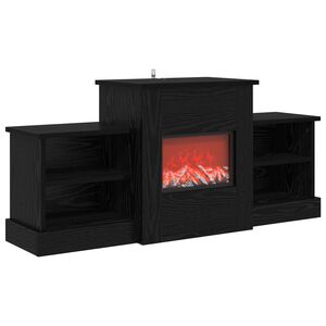 vidaXL Elektrick&yacute; krb Čierny dub 110 x 30 x 50 cm Kompozitn&eacute; drevo