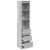 vidaXL Highboard Grey Sonoma 37,5x35x180 cm Engineered Wood