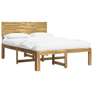 vidaXL Posteľov&yacute; r&aacute;m s čelom dvojl&ocirc;žkov&yacute; ROSTOCK Biela 140 x 190 cm