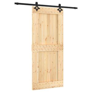 vidaXL Posuvn&eacute; dvere Pr&iacute;rodn&aacute; a čierna 90 x 210 cm