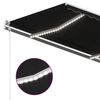 vidaXL Ručne zaťahovacia mark&iacute;za s LED 450x350 cm antracitov&aacute;