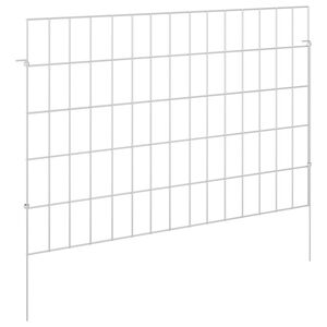 vidaXL Z&aacute;hradn&yacute; plot s kol&iacute;kmi 48 ks 75 x 50 cm Pozinkovan&aacute; oceľ