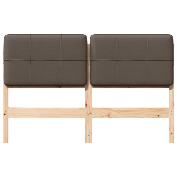vidaXL Čal&uacute;nen&eacute; čelo postele s čelnou doskou Hned&aacute; a taupe 140 cm