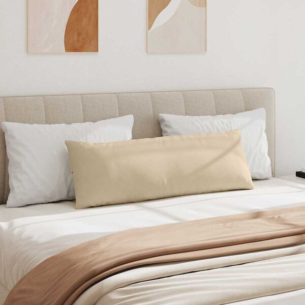 vidaXL Vankúše na pohovku 2 pcs Krémová 120 x 40 cm látka