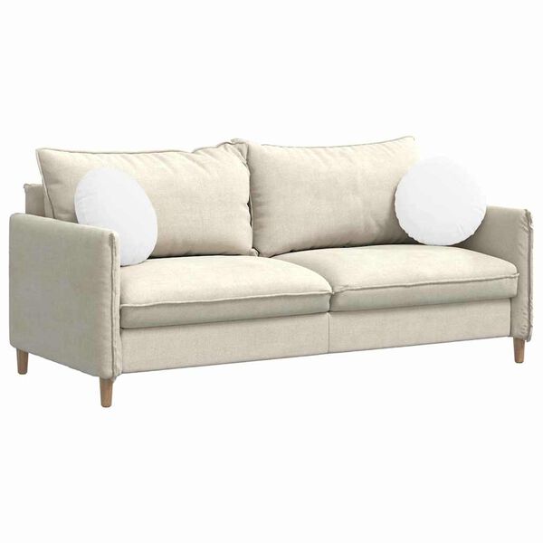 vidaXL Vank&uacute;&scaron;e na sedenie 2 pcs Biela &Oslash;40 x 13 cm l&aacute;tka