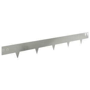 vidaXL Obrubn&iacute;k tr&aacute;vnika 10 ks 100 x 12 cm Oceľ Strieborn&aacute;