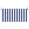vidaXL Podložka na z&aacute;hradn&uacute; lavičku modro-biele pruhy 120x50x4cm l&aacute;tka