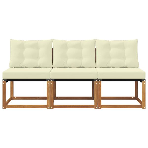 vidaXL 3 Kus Outdoor stredn&aacute; pohovka