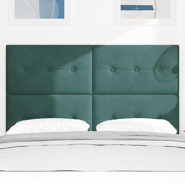 vidaXL LED hlavov&aacute; doska so svetlami LED di&oacute;dy Zelen&aacute; 160 cm Polyester