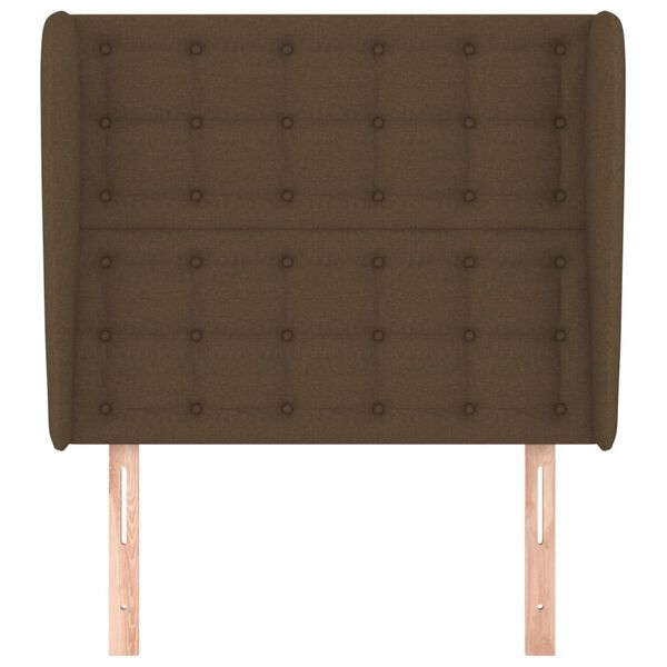 vidaXL Čelo postele so z&aacute;hybmi tmavohned&eacute; 93 x 23 x 118/128 cm l&aacute;tka