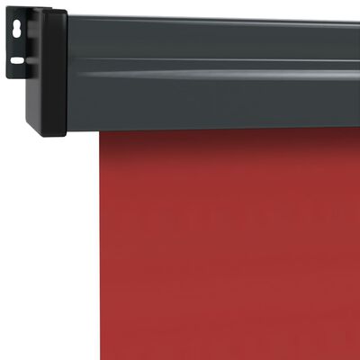 vidaXL Bočná markíza na balkón 122x250 cm, červená