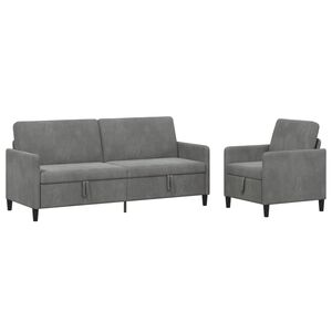 vidaXL S&uacute;prava pohovky s &uacute;ložn&yacute;m priestorom 2 ks Tmavosiv&aacute; Polyester