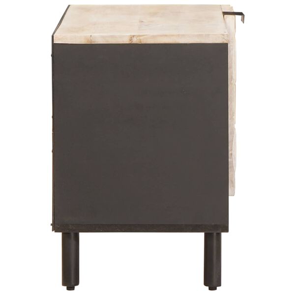 vidaXL TV skrinka s dverami Biele um&yacute;vanie dokončenie 80 x 33 x 46 cm