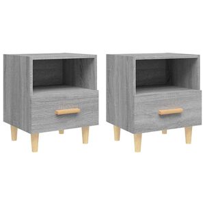 vidaXL Nočn&eacute; stol&iacute;ky 2 ks siv&yacute; dub sonoma 40x35x47 cm