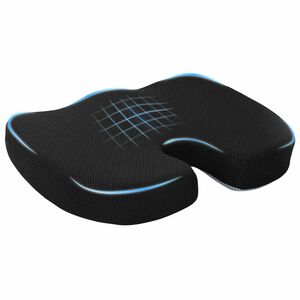 vidaXL Podložka na sedadlo Čierny 47 x 36,5 x 8 cm Pam&auml;ťov&aacute; pena