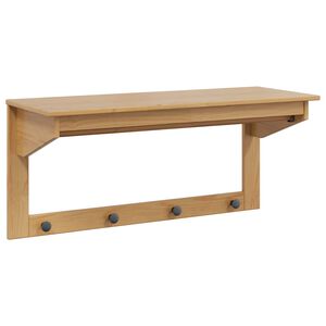 vidaXL Ve&scaron;iak HILL Medov&aacute; hned&aacute; 90 x 35 x 41.5 cm Mas&iacute;vna borovica