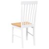 VidaXL jedálenské stoličky 2 ks Biela masívna drevená guma