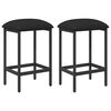 vidaXL Barov&aacute; stolička 2 pcs Čierna 40 x 32 x 74 cm Kompozitn&eacute; drevo